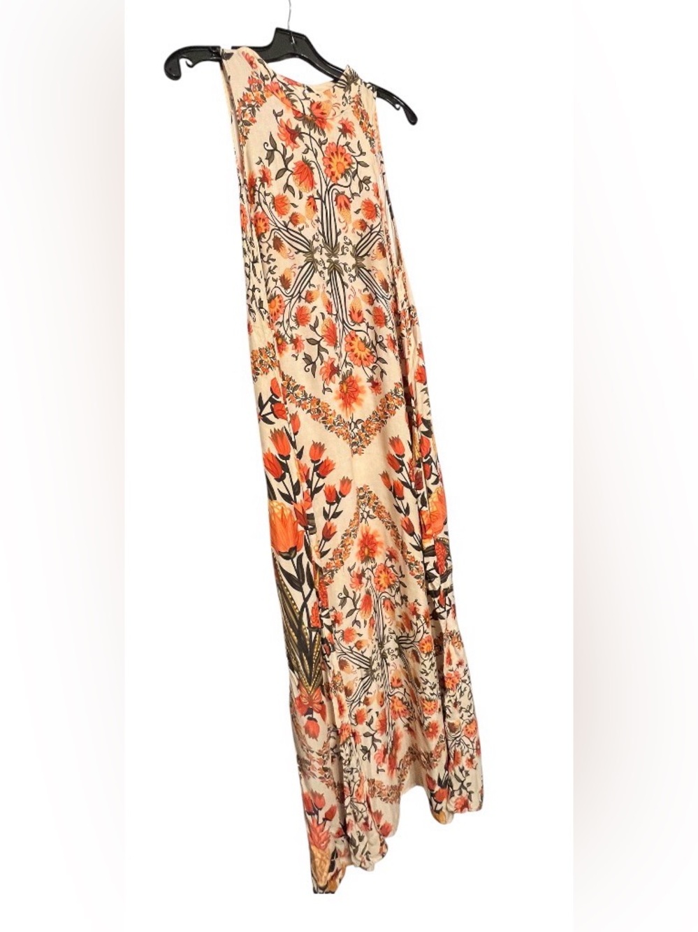 FARM RIO x Anthropologie White Floral Folkloric Halter Maxi Dress Size:Large - Picture 6 of 11